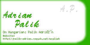 adrian palik business card